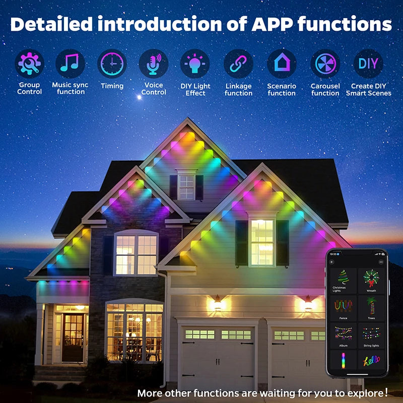 Permanent Outdoor LED String Lights