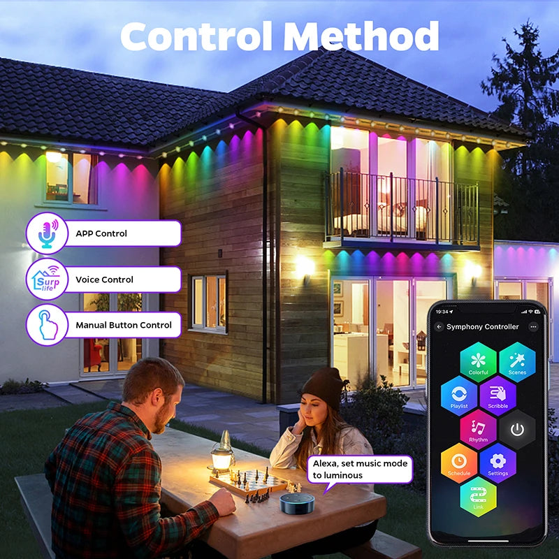 Permanent Outdoor LED String Lights