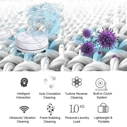 Portable Washer for Laundry and Dishes + FREE Organic Pure Lavender Essential Oil 🔥
